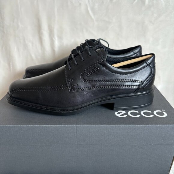 NIB! ECCO Men's New Jersey Lace-Up Dress Shoes Black Leather 051514 Size 7-7.5 - Picture 2 of 10